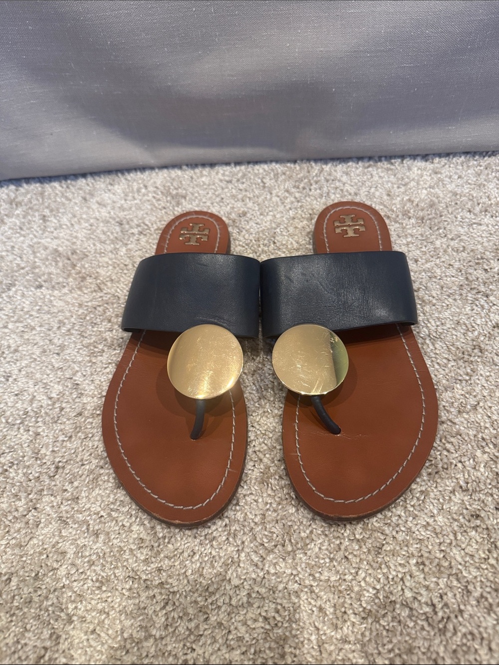 Tory Burch Patos Disk Leather Sandals